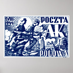 Póster Insurreição 1944 de Varsóvia