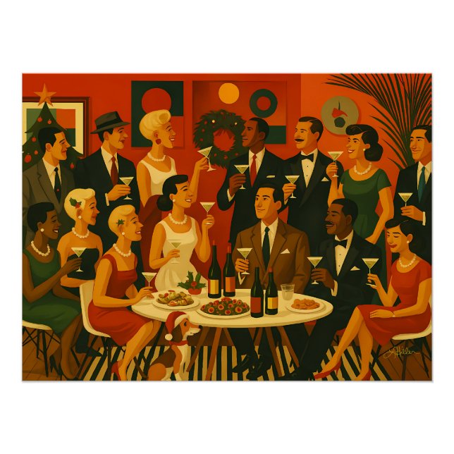 Póster Intelectuais de Martini Modernos de Meados do Sécu (Frente)