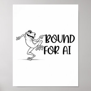 Poster Inteligência Artificial De Ai Sapo De Dança Feliz
