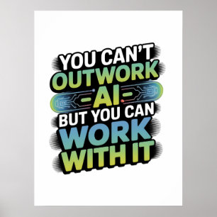 Poster Inteligência Artificial Trabalha Com Gráfico AI