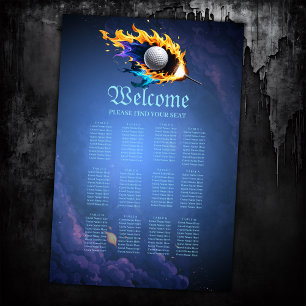 Poster Intensidade de chama: A bola de golfe em ação.