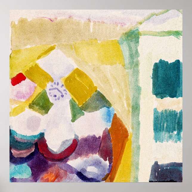 Poster Interieur mit der Uhr ,Famous Painting (Frente)