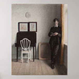 Poster Interior com Leitura de Jovem