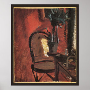 Poster Interior com presidente e planta por Anna Ancher