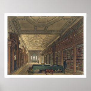 Poster Interior da biblioteca da igreja do cristo,