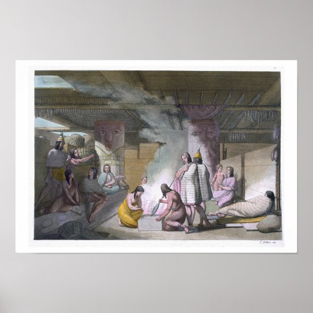 Póster Interior da cabine da tribo Nootka, de "O Figurino (Frente)