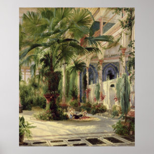 Póster Interior da casa de palma em Potsdam, 1833