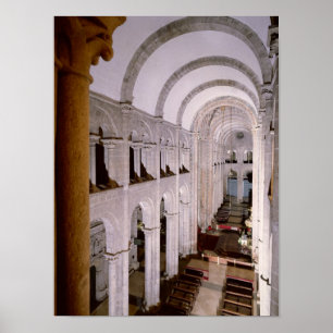 Póster Interior da catedral começou em 1078