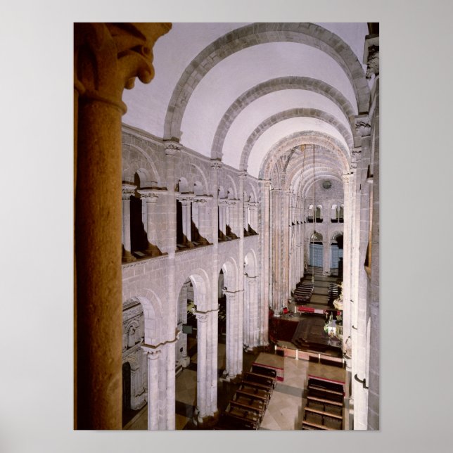 Póster Interior da catedral começou em 1078 (Frente)