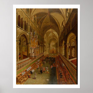 Poster Interior da catedral de Canterbury, c.1675-1700