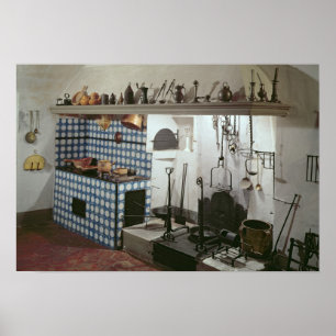 Poster Interior da cozinha do Hotel de Cabris