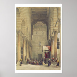 Poster Interior da mesquita do Metwalys, o Cairo, para