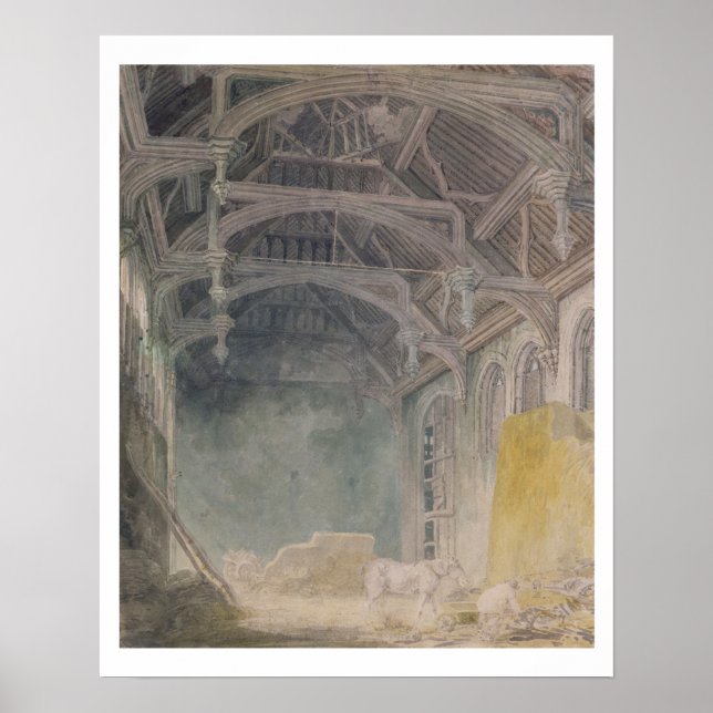 Poster Interior da Rua. Palácio de John, Eltham, c.1793 ( (Frente)