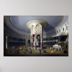 Poster Interior de Canaletto Londres do Rotunda