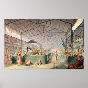 Póster Interior de Les Halles, 1835