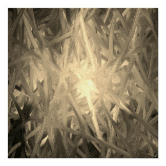 Póster Interior de luz monocromática