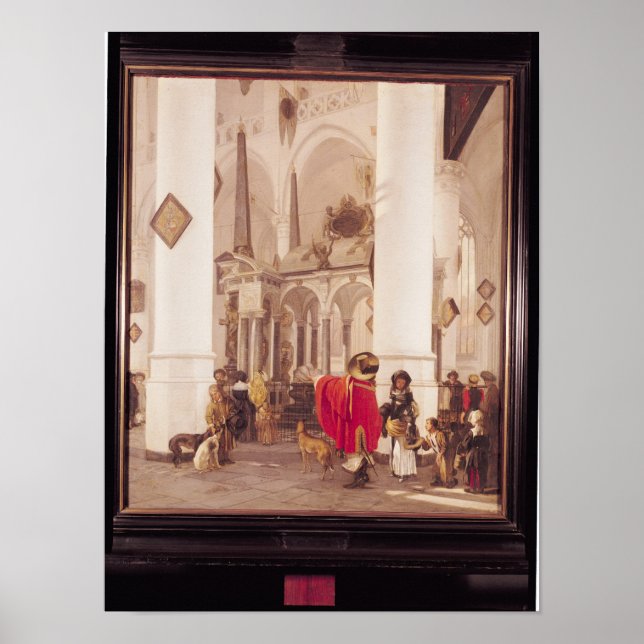 Póster Interior de Nieuwe Kerk, Delft, 1656 (Frente)