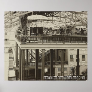 Poster Interior de São Francisco Sutro Baths 1908