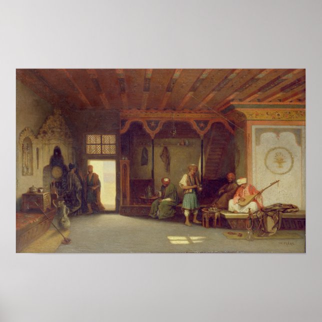 Póster Interior de um Café Oriental (Frente)