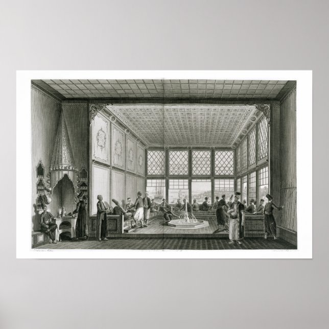 Poster Interior de um café público em Constantinopla por (Frente)