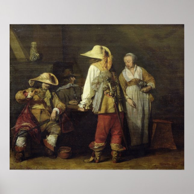 Póster Interior de um Inn, 1636 (Frente)