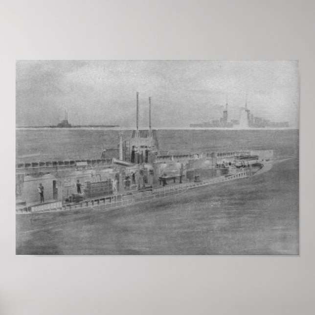 Póster Interior de um U-Boat Alemão Moderno (Frente)