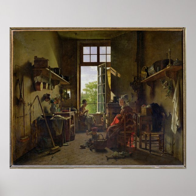 Póster Interior de uma cozinha, 1815 (Frente)