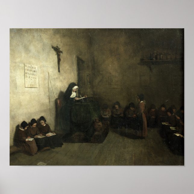 Póster Interior de uma Escola para Meninas Órfãs, 1850 (Frente)