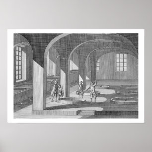 Póster Interior de uma fábrica de sabão, ilustração p