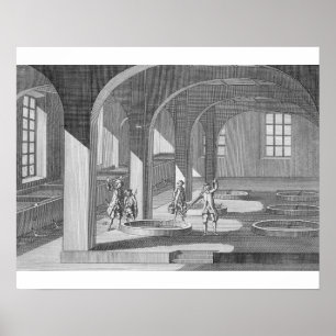 Póster Interior de uma fábrica de sabão, ilustração p
