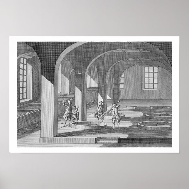 Póster Interior de uma Fábrica de Sabões, ilustração de u (Frente)