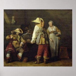 Póster Interior de uma pensão, 1636