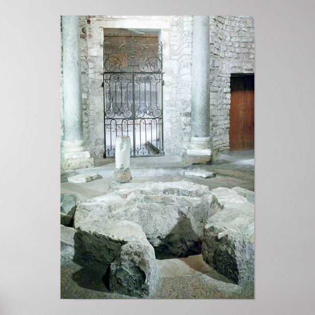 Poster Interior do batistério octogonal da catedral (Frente)