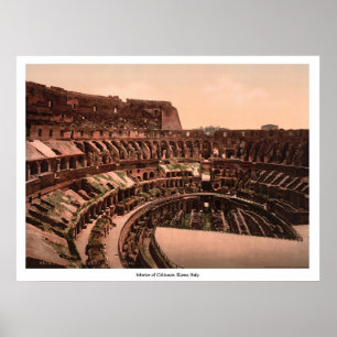 Póster Interior do coliseu, Roma, Italia