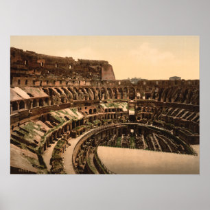 Póster Interior do Colósio, Roma, Itália