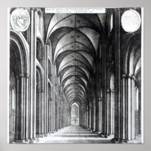 Poster Interior do Nave de St Paul, 1658