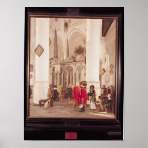 Póster Interior do Nieuwe Kerk, Delft, 1656