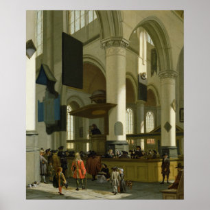 Poster Interior do Oude Kerk