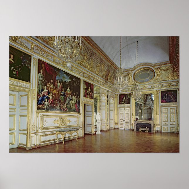 Poster Interior do Salão de l'Oeil de Boeuf (Frente)