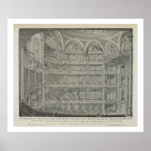Póster Interior do teatro atrasado real, pista de Drury,