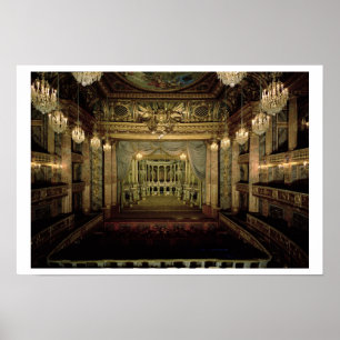 Póster Interior do teatro da ópera, terminado em 1770