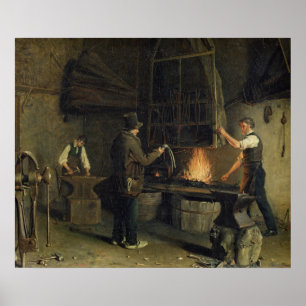 Póster Interior of the Forge, 1837
