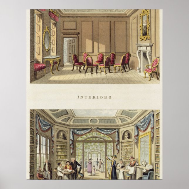 Póster Interiores: O Antigo Cedar Parlor e o Moderno Li (Frente)