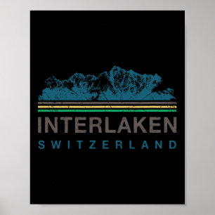 Poster Interlaken Suíça Escalada de Montanha Suíça Ret