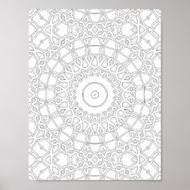 Poster Interlocking Loopwork Coloring Page Pattern Art