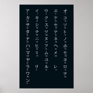 Poster Internacional > Japonês   Alfabeto Katakana カ タ カ 