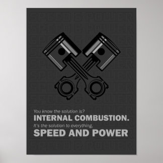 Poster Internal combustion - Speed and power