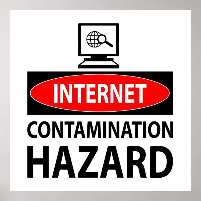 Póster Internet - risco de contaminação (Frente)
