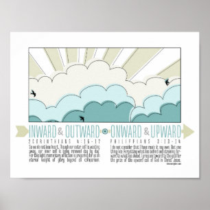 Poster Interno, externo, avante, cargo inspirado