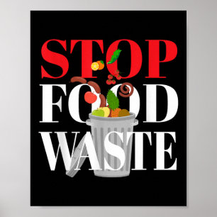 Poster Interromper Resíduos De Comidas Na Proteção Ambien